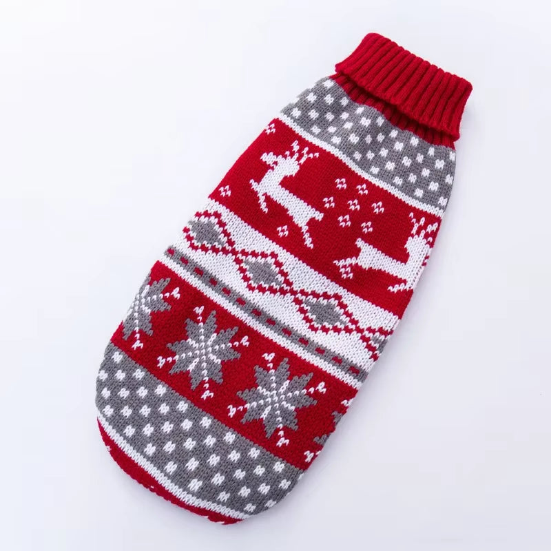 Big Dog Sweater Winter Warm Christmas Clothes for Small Medium Large Dogs Golden Retriever Rottweiler Corgi Cat Pullover Jumper